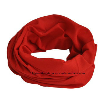 Poliéster Microfibra Rojo doble lado teñido Rojo Bufanda de tubo multifuncional sin costura